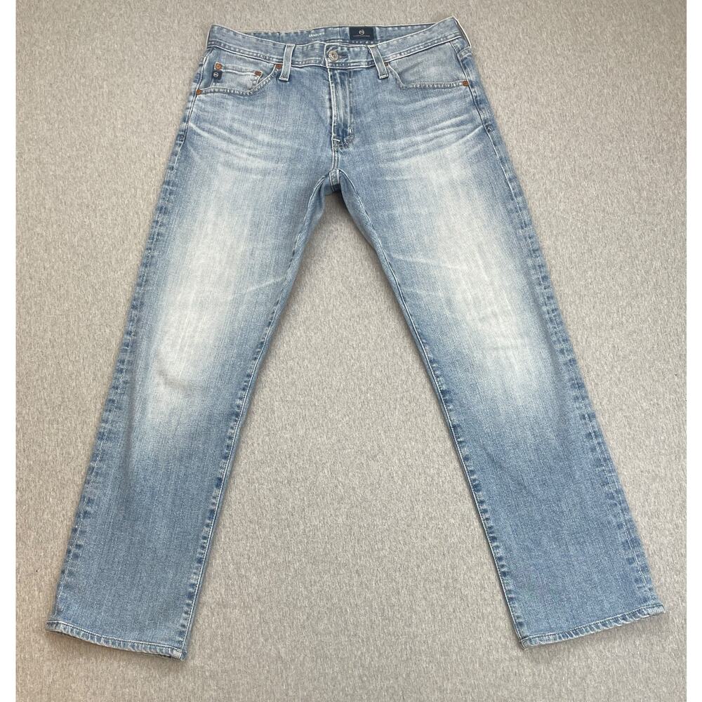 AG Adriano Goldschmied Jeans Men 31 x 34 Blue Cotton Blend The Graduate Straight